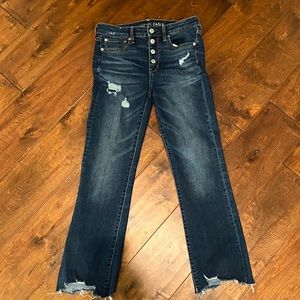 American Eagle Outfitters Jeans American Eagle Hi Rise Crop Flare Jeans Size 6